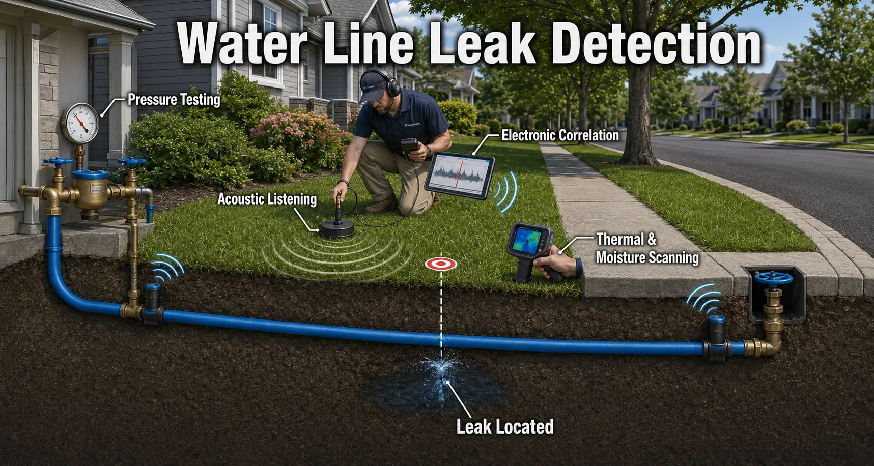 Northern Virginia Water Line Leak Detection